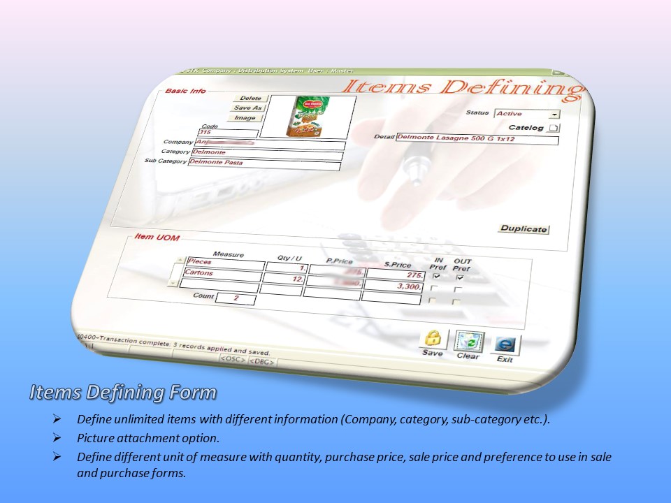 Items Defining