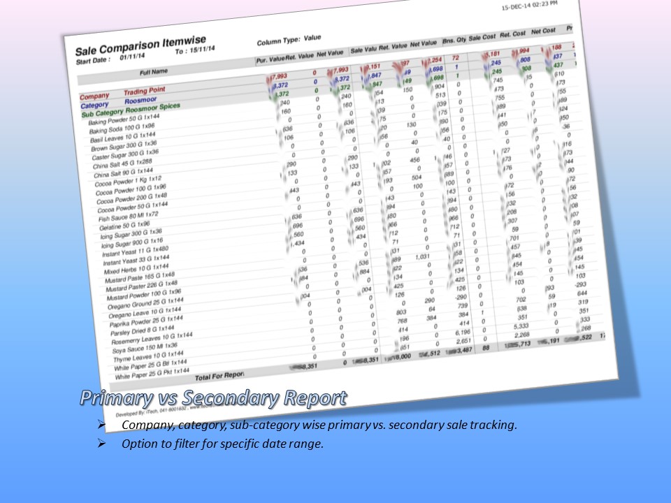 Primary Vs Secondary Report