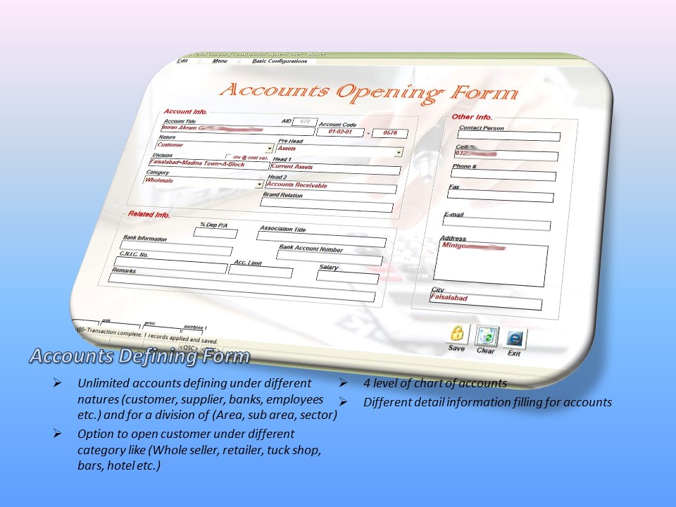 Accounts Defining